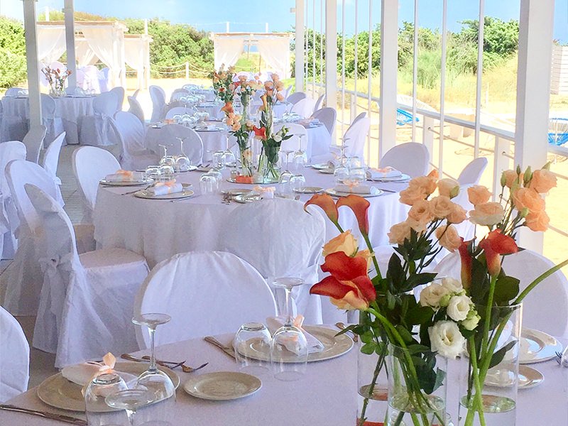 allestimento matrimonio sulla spiaggia di posto 9 beach club campomarino taranto